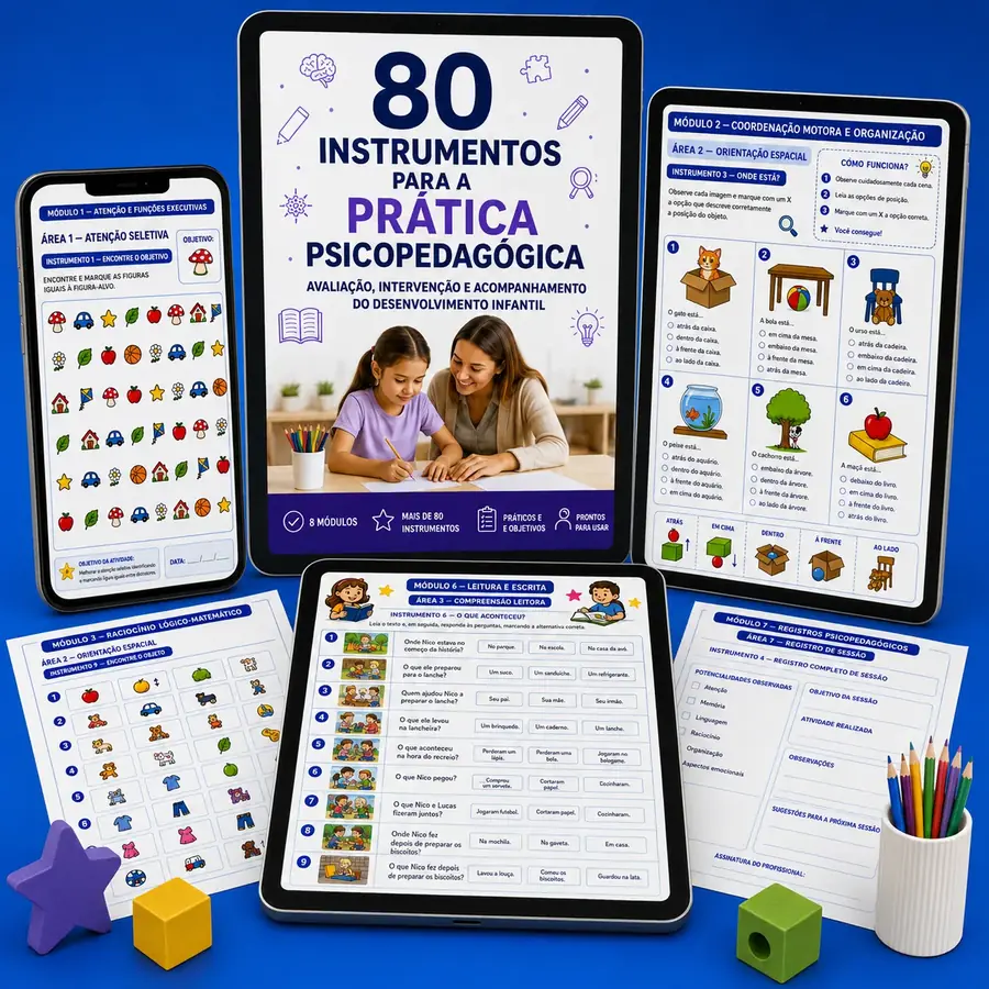Kit Completo — 200 instrumentos psicopedagógicos para adolescentes